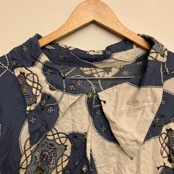 Vintage Nautical Shirt with Dagger Collar - Picture 4 of 10